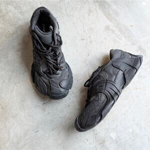 Camperlab Tormenta Men Black Low-Top Mesh Sneakers, Size 45